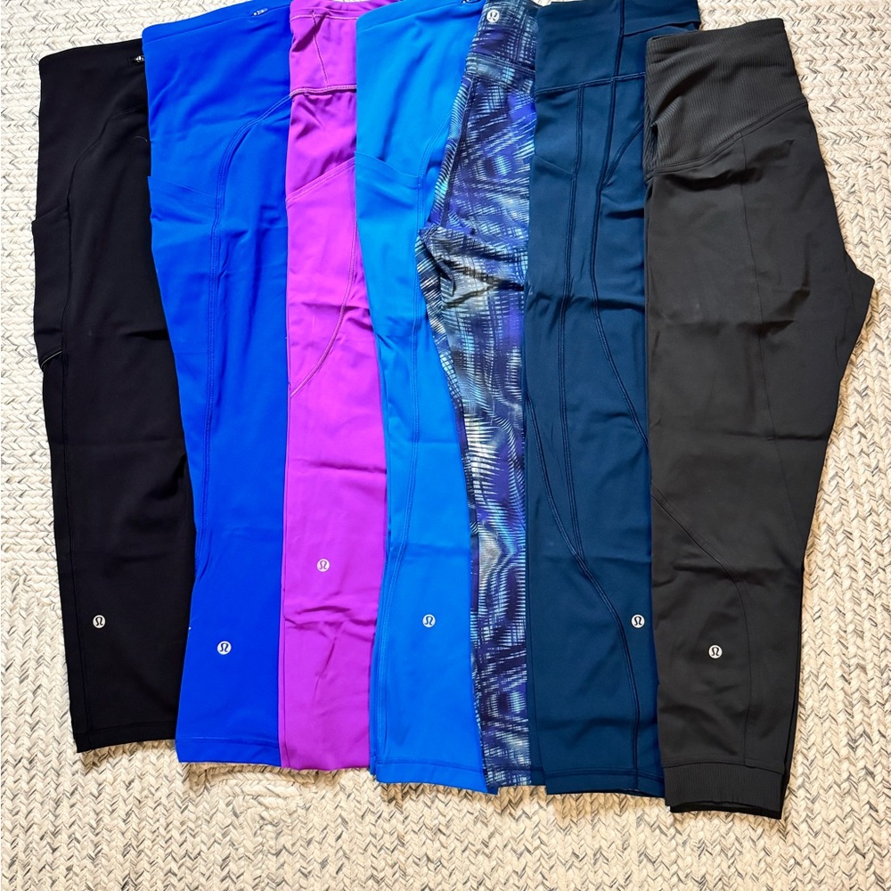 Bundle lululemon athletica Women's Leggings - Black, Purple, Blue, Charcoal